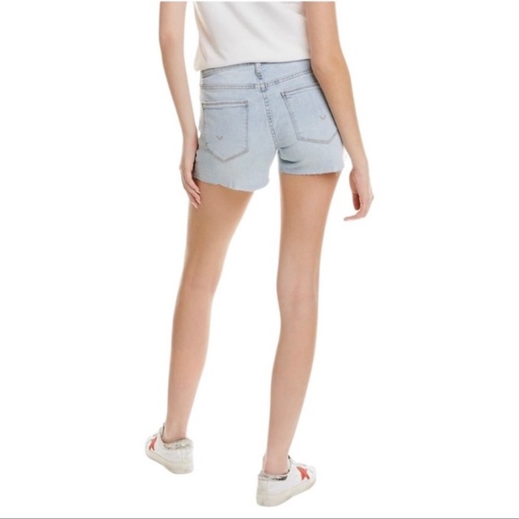 Hudson Jeans Gracie Valora Mid-rise Denim Shorts Size 26 light denim wash - Picture 2 of 3